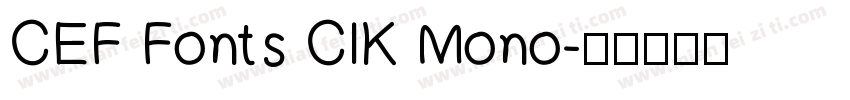 CEF Fonts CIK Mono字体转换